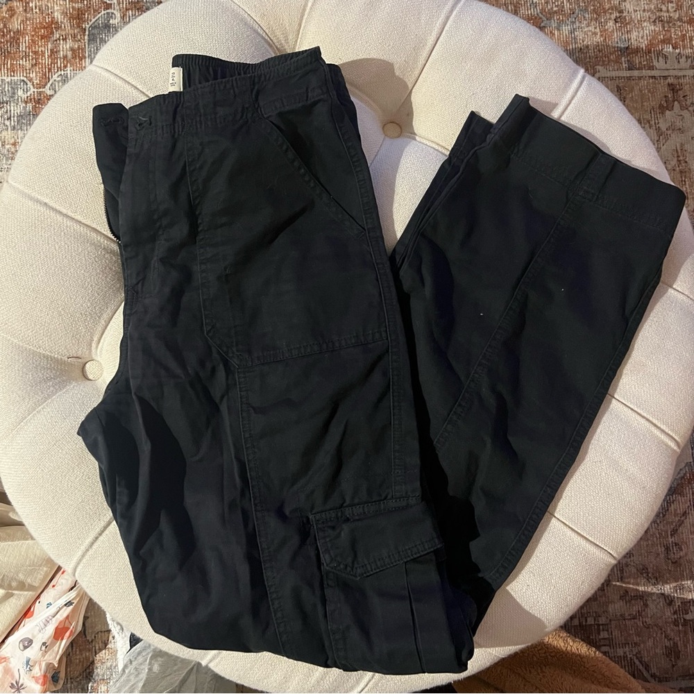 Abercrombie & Fitch Black Straight-Leg Cargo Pants